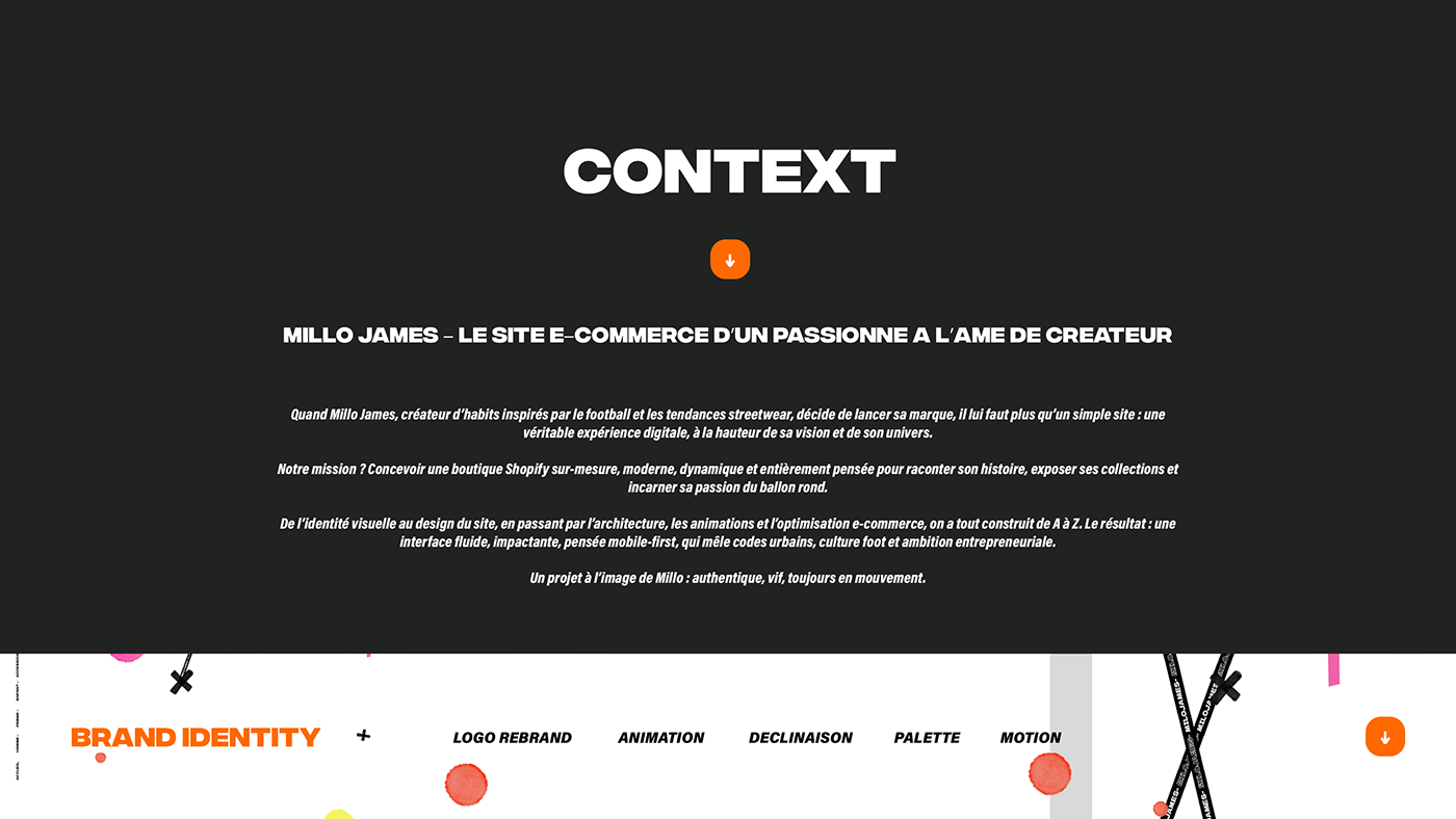 Millo James – Branding & Website Design – Vue 2