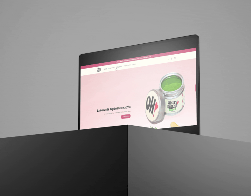 Oh my matcha – Webdesign & Packaging – Vue 1