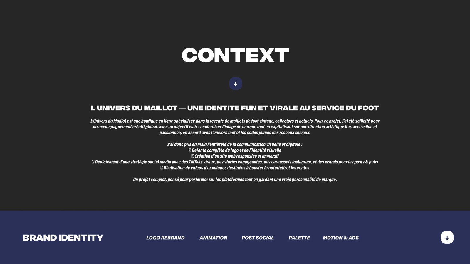 L'univers du maillots – Social Media – Vue 1